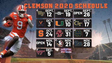 Clemson Football Schedule 2022 Printable